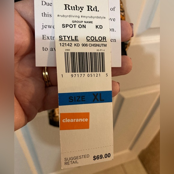 NWT Ruby Rd button front blouse - Picture 6 of 10